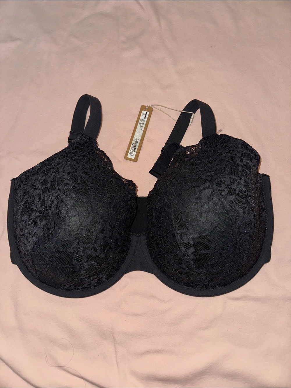 Skims Fits Everybody Lace TShirt Bra Black Onyx 38DDD NWT
